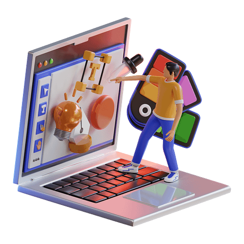 Purple Blue 3D Boy Avatar (3)